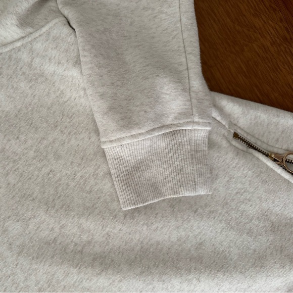 Athleta Cozy Karma Side Zip Plush Funnel Mock Neck Turtleneck Ribbed Sweatshirt - Picture 8 of 12